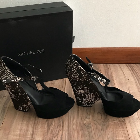 Rachel Zoe Frankie T-Strap Calf Hair Wedge - Picture 4 of 6